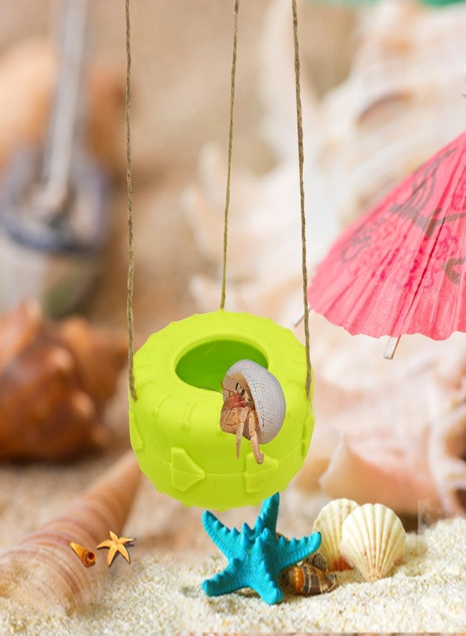 MAGNEECH Colours Hermit Crab Tire Swing,Suction Cup Hook Climbing Toy,Hermit Crab Terrarium Accessories - A Must-Have for Any Reptile Amphibian Small Aquatic Animals Lover(Yellow) - Image 4